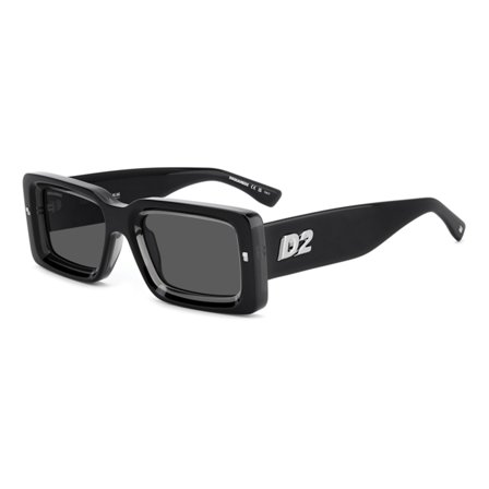Dsquared2 - D2 0142/S, Rectangle acetate men BLACK GREY/GREY