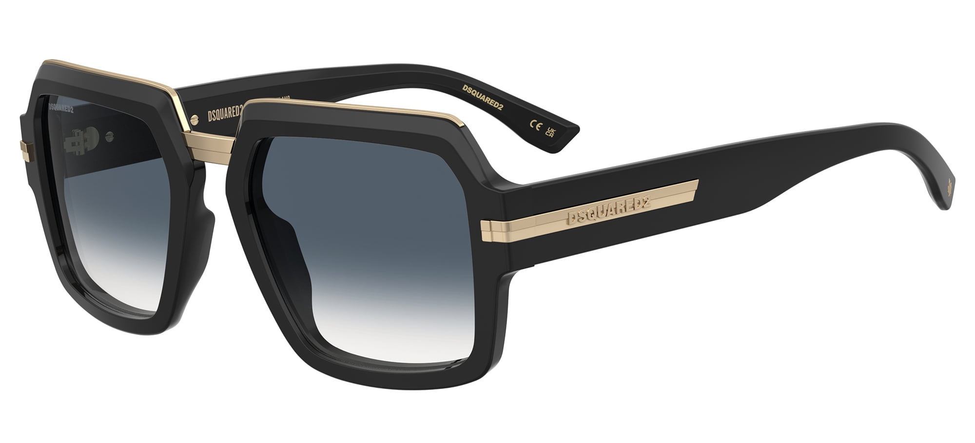 Lunettes De Soleil Dsquared2 D2 0012/S - Monture Noire Acétate, Verres Gris - Taille 52/20/150 - Neuf Avec étiquettes