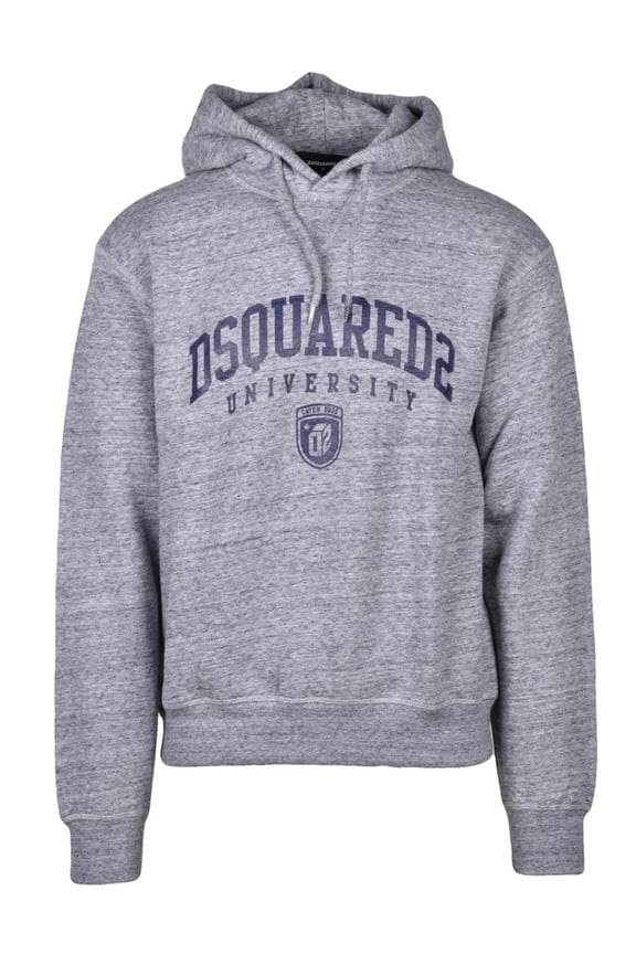 Heathered Grey Hoodie With Classic Design (Men's)