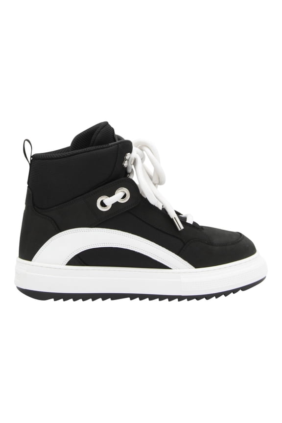 High-Top Sneakers With Contrast Accents Black (Men's)