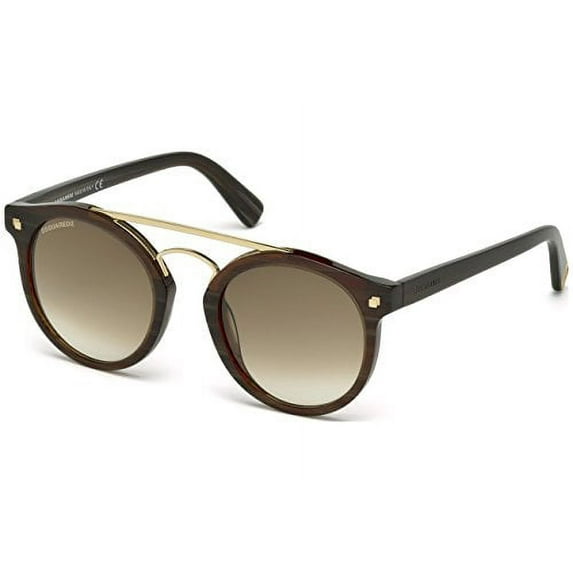 Dsquared2 - JUNIOR DQ 0202, Round, acetate, men, DARK BROWN OLIVE/GREEN SHADED(50P), 50/22/140