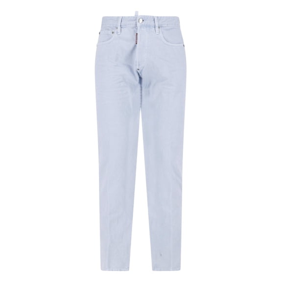 Dsquared2 Light Blue Straight-Leg Cotton Denim Jeans (Men's)