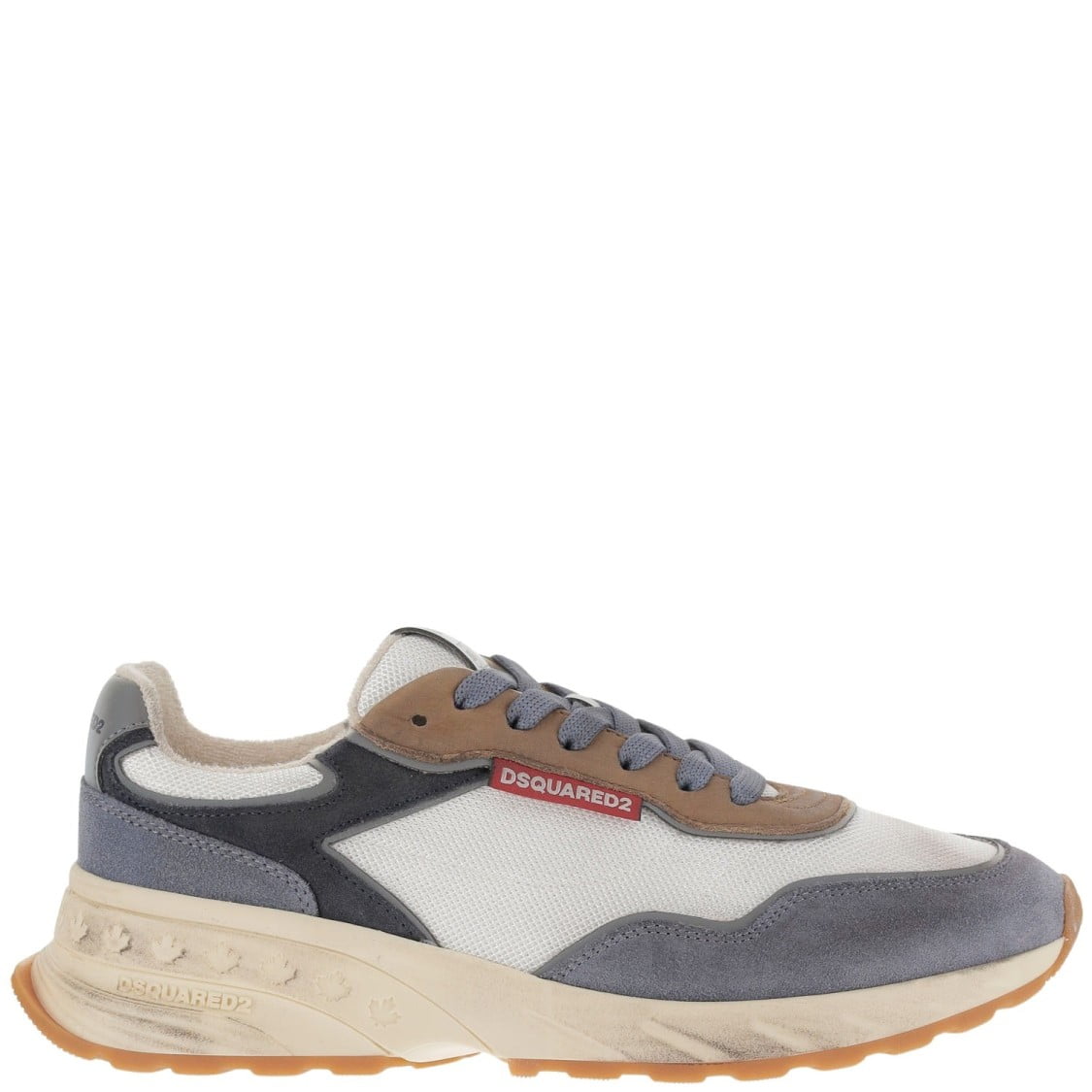 Dsquared2 Mesh And Leather Sprinter Sneakers With Logo Dsquared2 Mesh And Leather Sprinter Sneakers With Logo