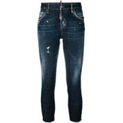 Dsquared2 Slim Fit Dark Blue Distressed Jeans Women's