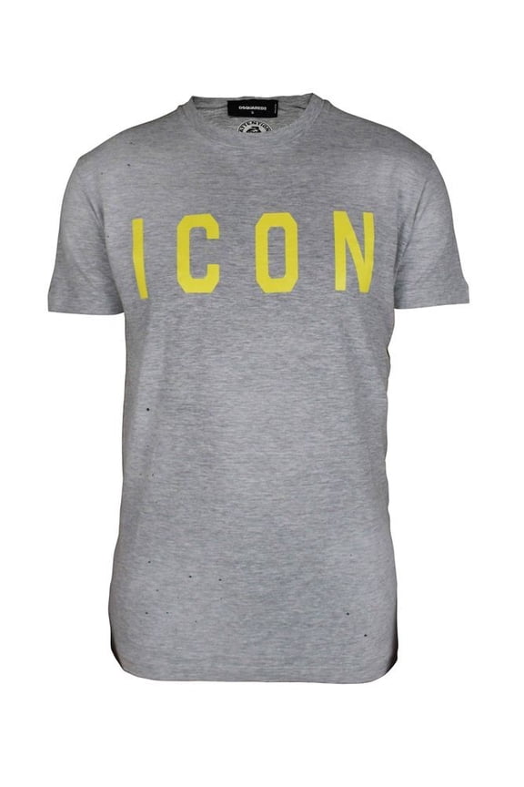 Slim Fit Gray Cotton T-Shirt (Men's)