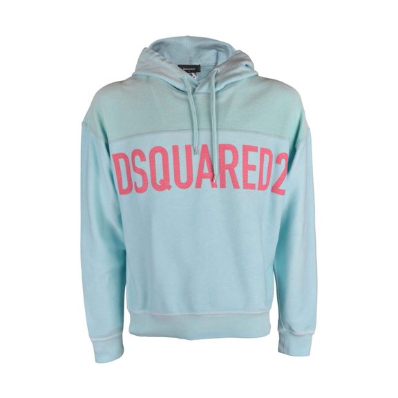 Dsquared2 Turquoise Blue Cotton Hoodie (Men's)