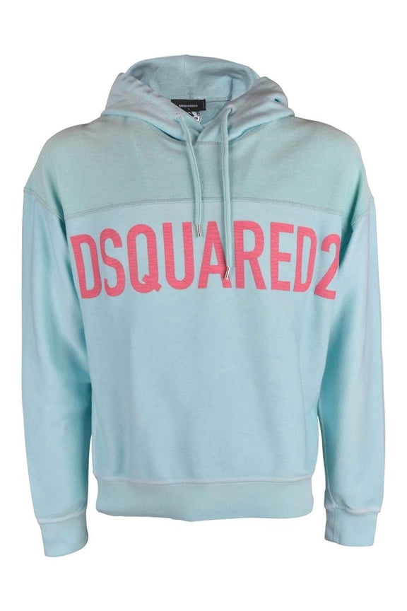 Turquoise Blue Cotton Hoodie (Men's)