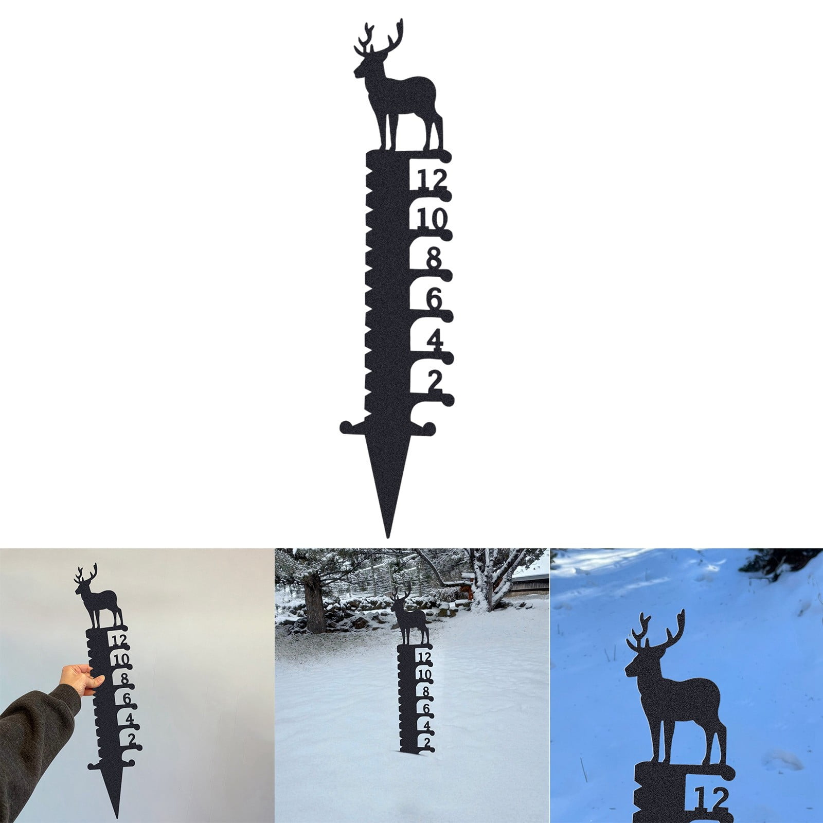 DssFDGR 15.7 Inch Christmas Metal Snow Christmas Reindeer Snow