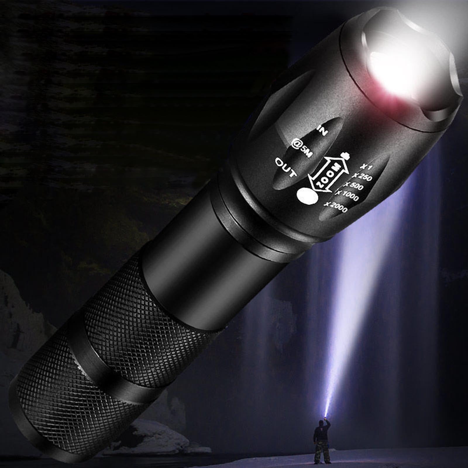 DssFDGR Camping Light Flashlight Rechargeable Special Forces Soldier