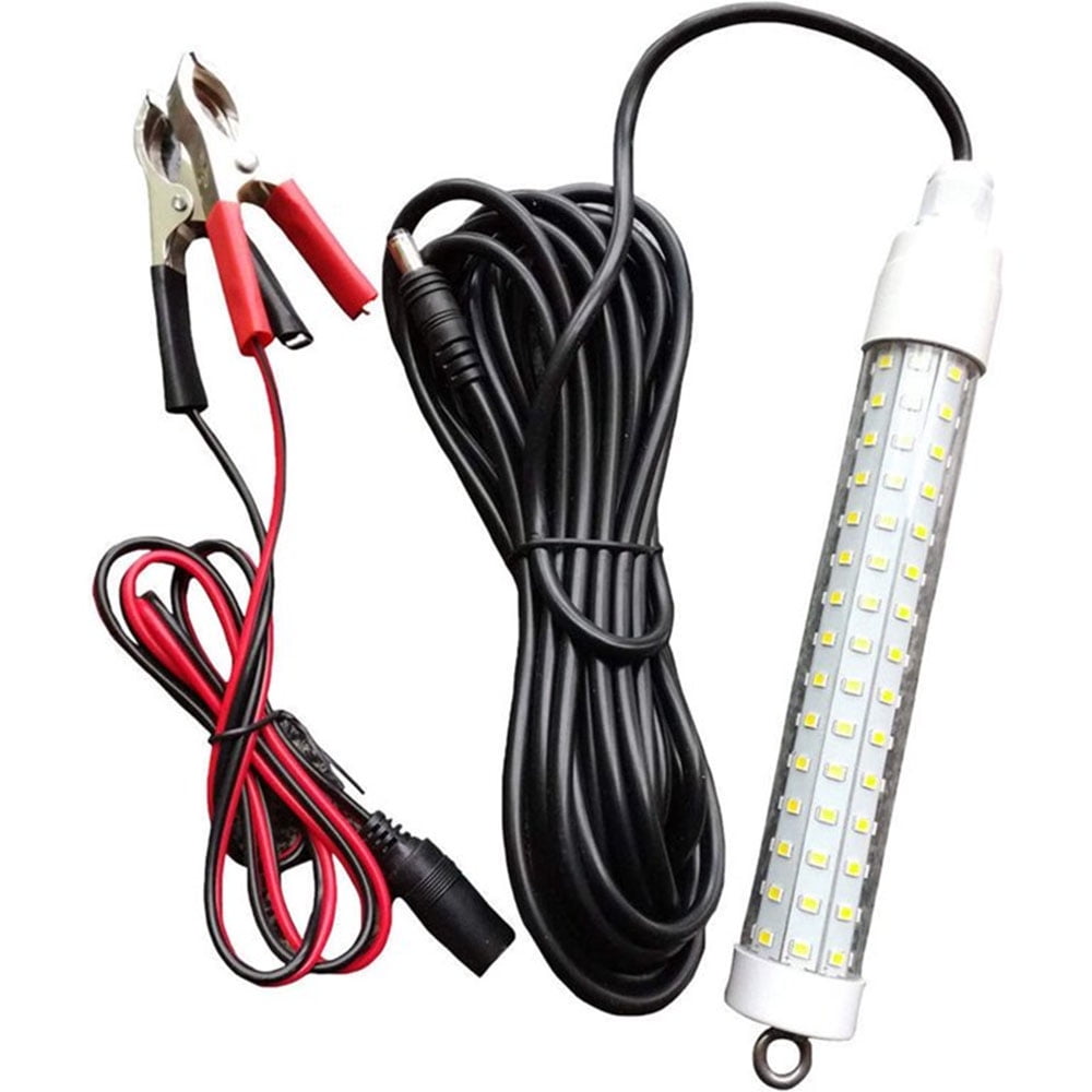 Dsseng 12V 120 LED Submersible Fishing Light Underwater Fish Finder Lamp, Night Fishing Lure Bait Finder Crappie Boat Ice Fishing Light Attractants More Fish with 6M Power Cord