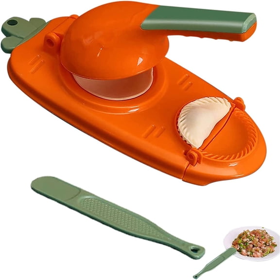 Dsseng 2 In 1 Dumpling Maker ,Kitchen Dumpling Making Tool,Manual Dumpling Maker Mould, Baking Pastry Manual Artifact For Pressing Dumpling Skin Wrapper Mould, 2 In 1 Mould Manual Skin Press