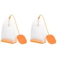 thumbnail image 1 of Dsseng 2 Pcs Reusable Silicone Tea Bags with Long Rope, Premium Loose Leaf Tea Infuser Strainer for Tea Cups(Orange), 1 of 5