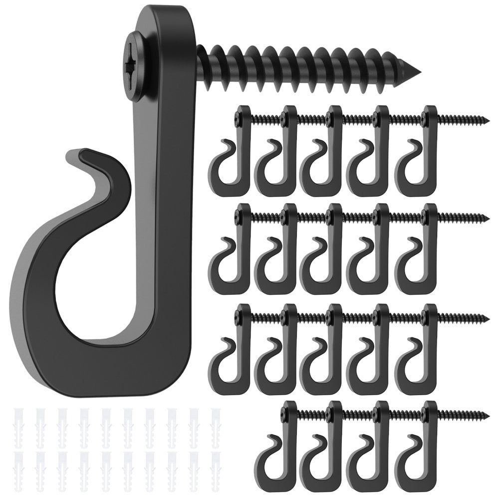 Dsseng 20Pcs QHanger Hooks Light Hanger Hooks String Light Hooks Set