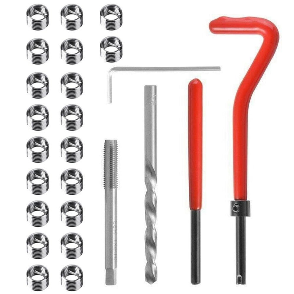 Dsseng 25Pcs Thread Repair Kit M6 x 1.0mm High Speed Steel Portable