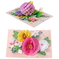 thumbnail image 1 of Dsseng 2Pcs 3D Paper Carving Holiday Greeting Card Hydrangea Design Creative Hollow Out Greeting Card Festival Gift Card, 1 of 7