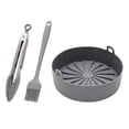 thumbnail image 1 of Dsseng 4-Piece Air Fryer Silicone Pot, air fryer liners silicone Set - air fryer silicone baking tray(7.5 In, Gray), 1 of 5