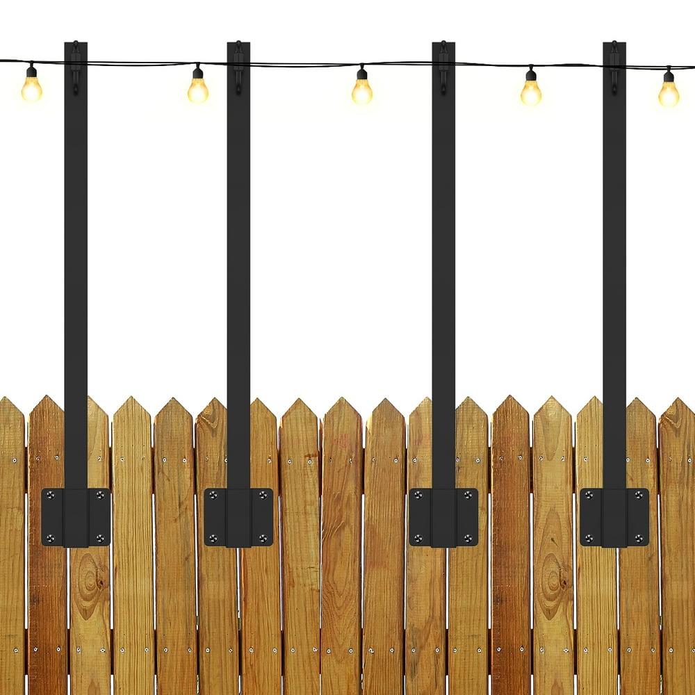 Dsseng 4Pcs Suspension String Light Poles Metal Outdoor String Light Hanging Poles Sturdy Patio