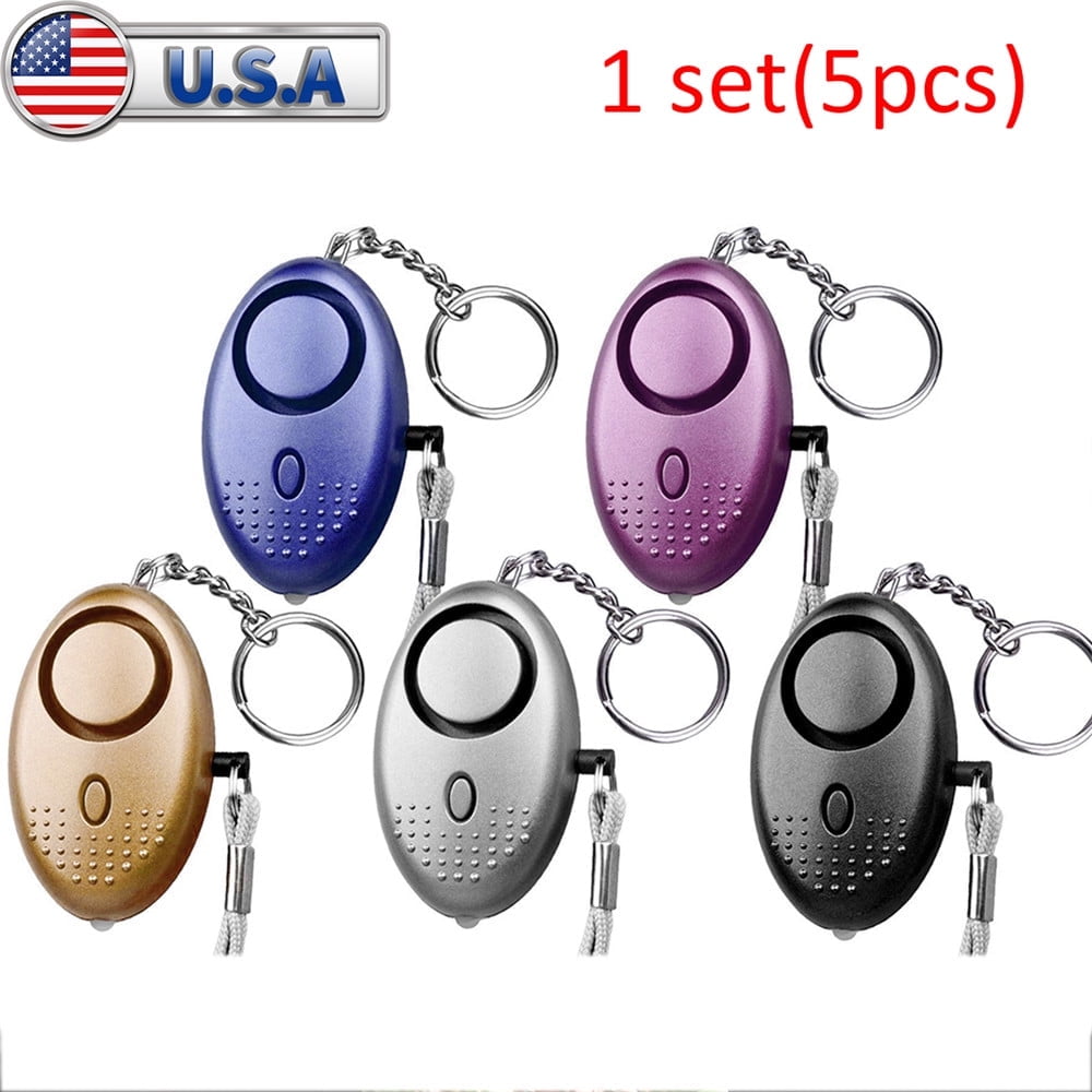 Dsseng 5 Pack Safe Sound Personal Alarm Keychain, 140DB Personal Alarms for Woman Emergency Self-Defense Security Alarms Keychain with Mini LED Light for Women Kids Elderly Safety