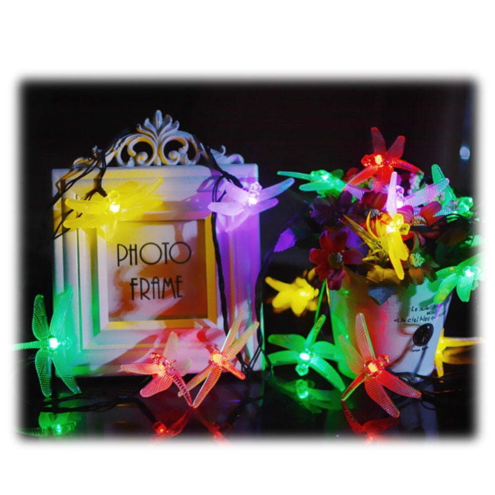 Dsseng 50 LED Dragonfly Lights, Solar String Outdoor Solar Garden ...