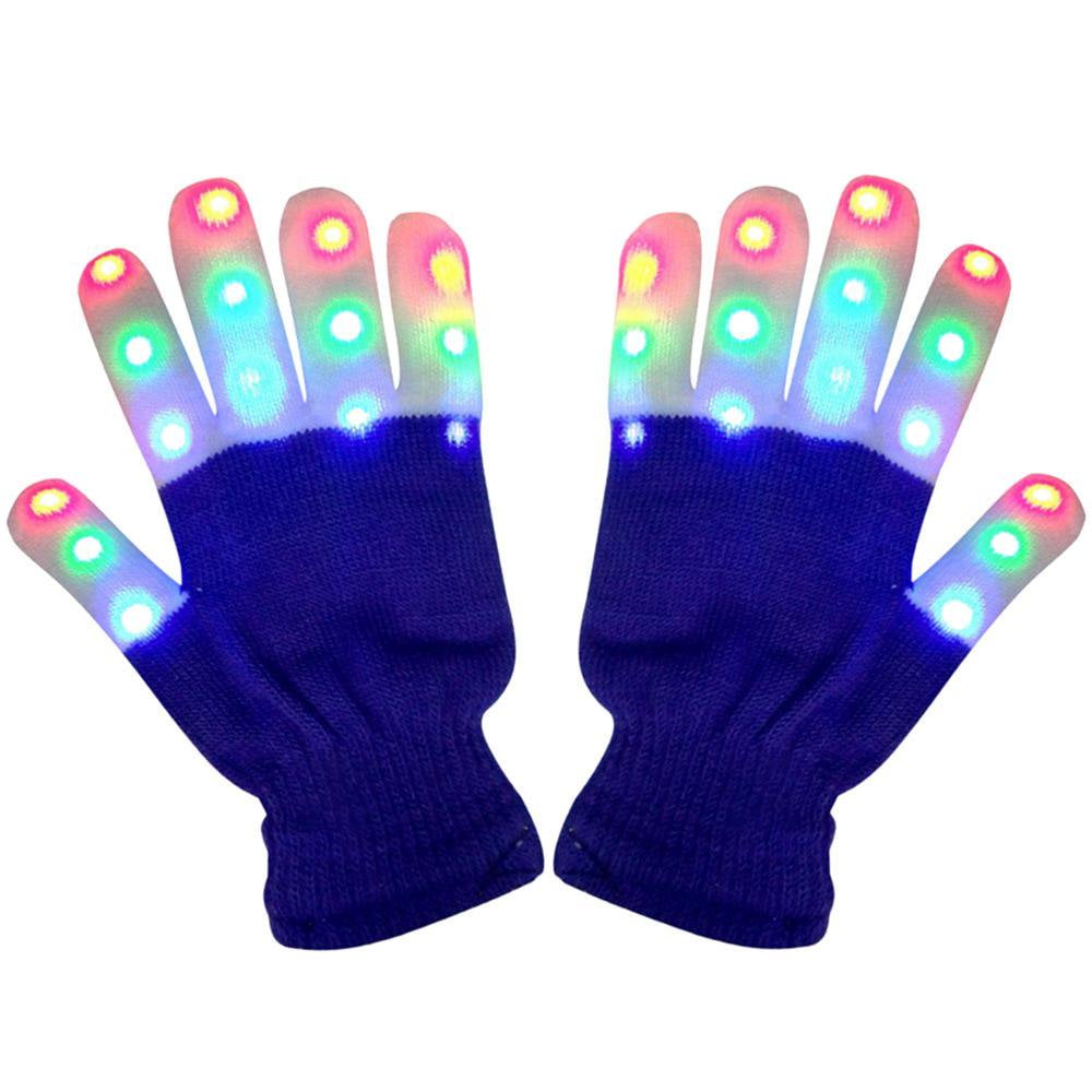 Dsseng Cool Adult Toys for Boys LED Light Up Glow Gloves Sensory Toy