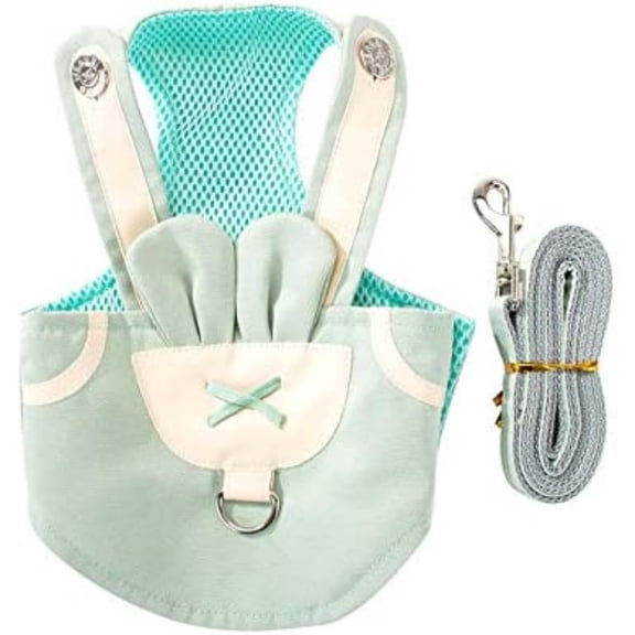 Dsseng Cute Dog Harness Leash Set Puppy Chest Strap Breathable Dog Leash Walking Rope For Small Medium Dogs(Suggested weight: 6-9 lb)