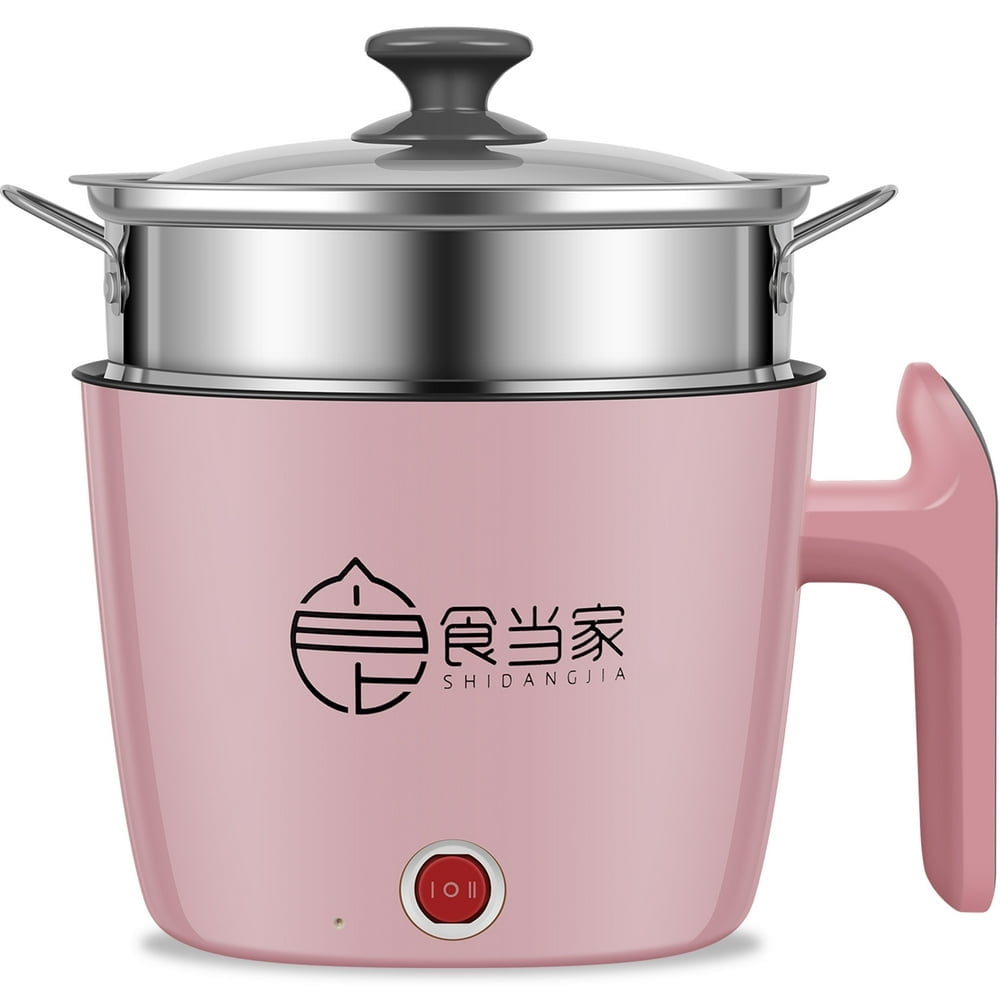 Dsseng Electric Hot Pot with Steamer 55oz Nonstick Mini Electric