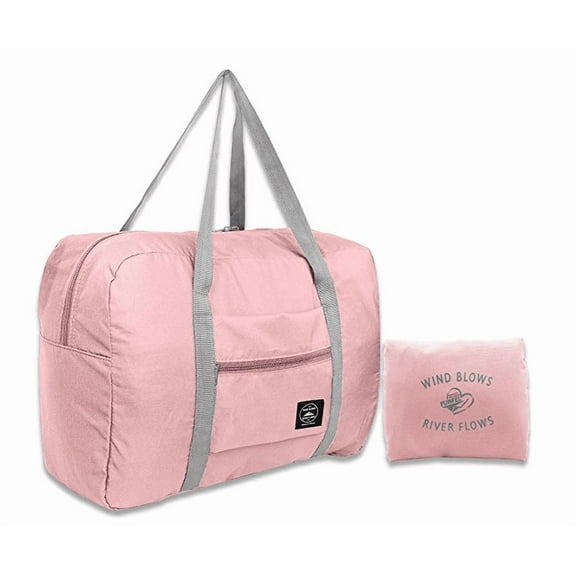 Dsseng Foldable Nylon Water Resistant Gym Bag , Sports Tote Gym Bag, Shoulder Weekender Overnight Bag for Women