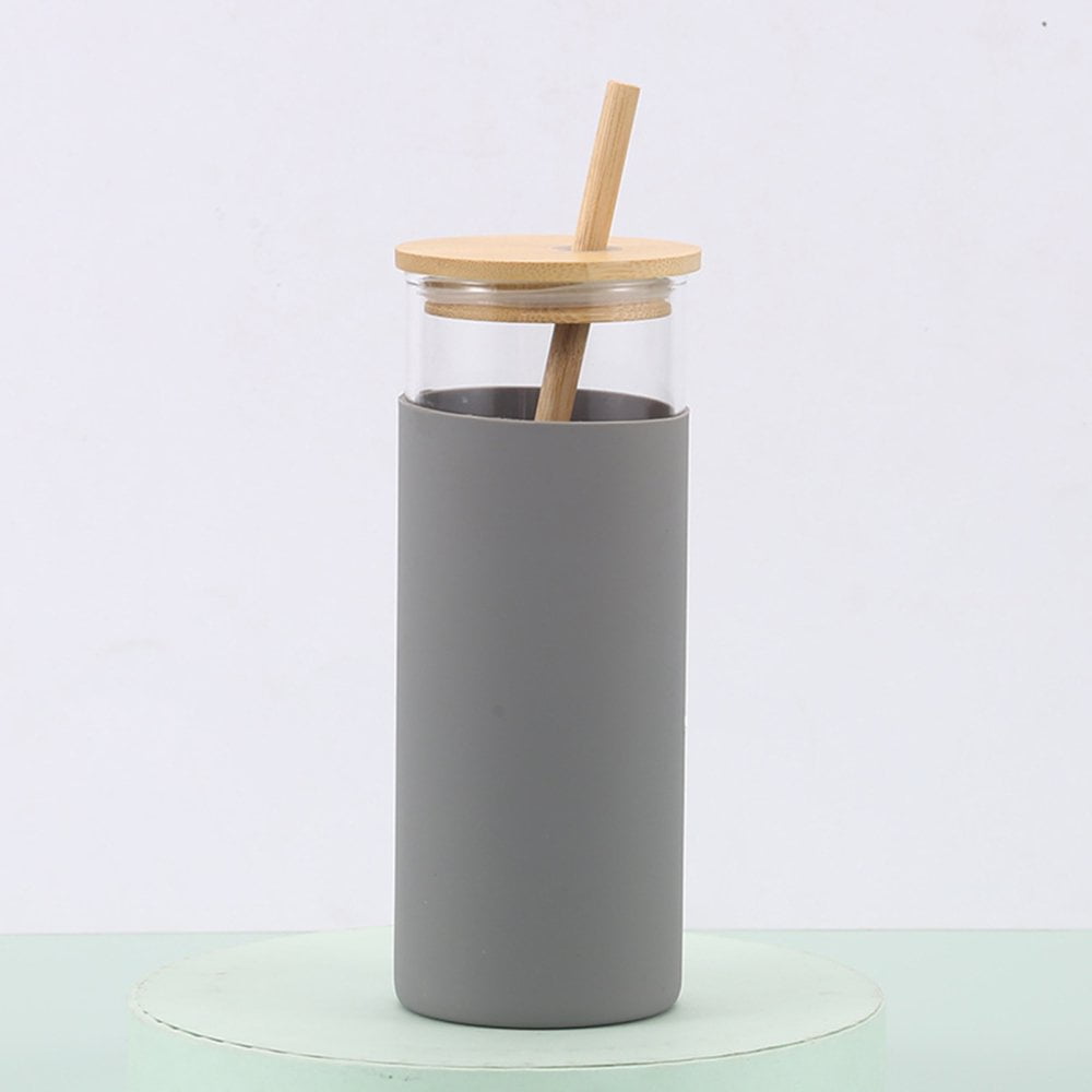 Dsseng Glass Drinking Water Bottle Easy to Clean Water Bottle for Cold