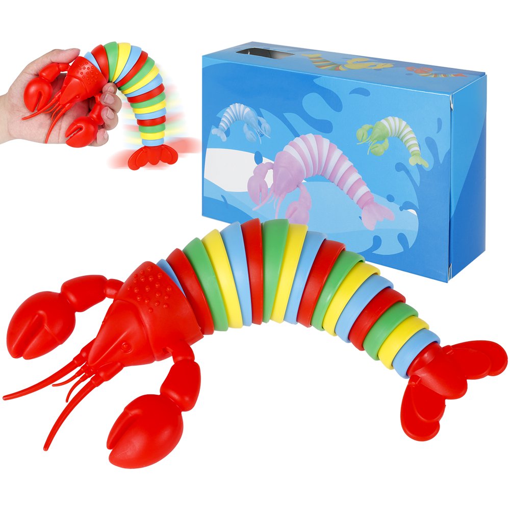 Dsseng Lobster Toy 3D Printed Articulated Sensory Lobster Toy Flexible