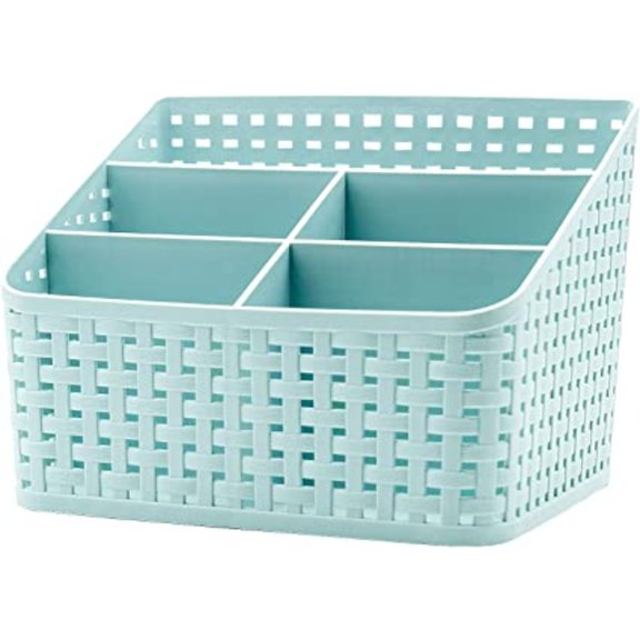 Dsseng Makeup Organizer Box for Cosmetics - Multifunctional cosmetics remote control pen holder - Compartment Storage Box - 5 Grid