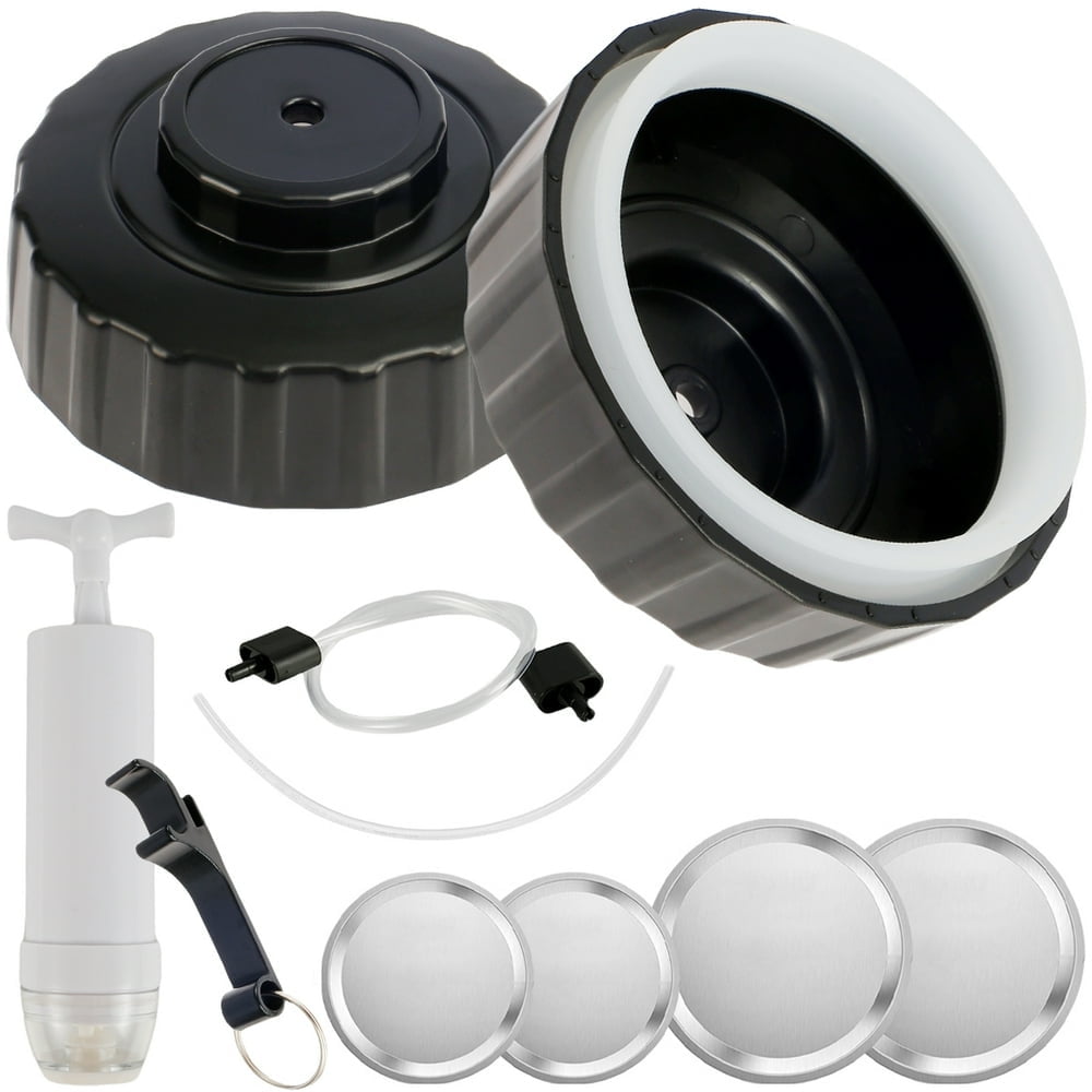 Dsseng Mason Jar Vacuum Sealer Vacuum Sealer Kit with Manual Vacuum Pump Jar Vacuum Sealing