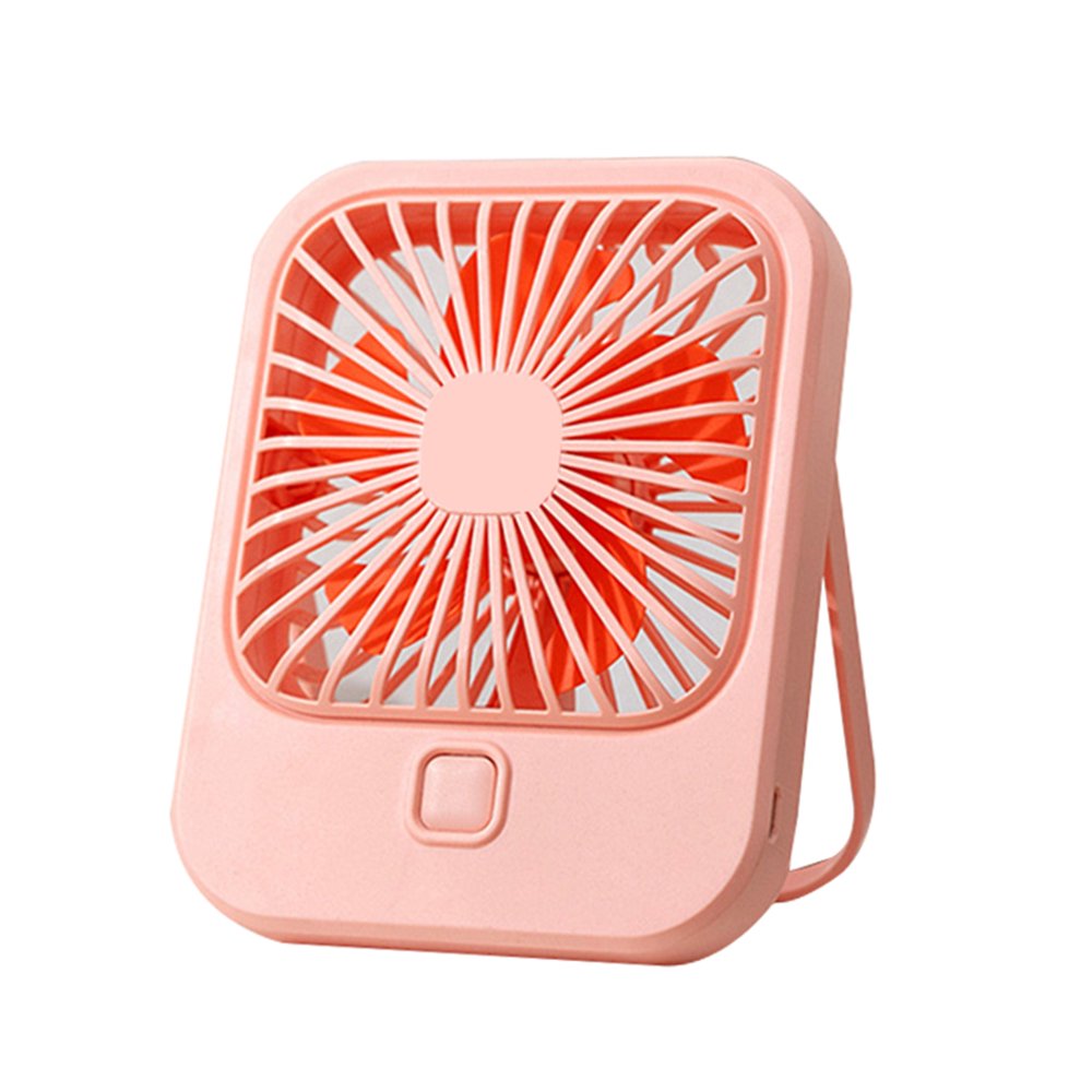 Dsseng Mini Desktop Fan USB Rechargeable Mute Cooler with Stand 3 Modes