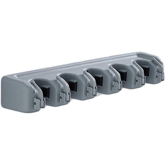 Dsseng Mop Broom Holder Garden Tools Wall Mounted Organizer Storage Hooks Garage Storage Rack Hanger 5 Position and 6 Hooks.