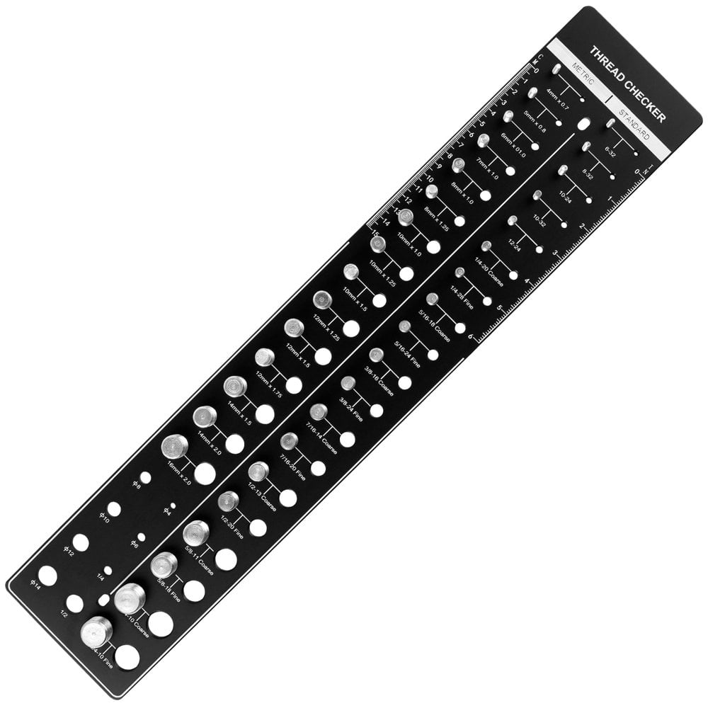 Dsseng Nut and Bolt Thread Checker Set Carbon Steel Thread Identifier