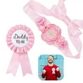 thumbnail image 1 of Dsseng Pink Maternity Decoration Sash -Baby Shower Sash Baby Girl Pregnancy Sash Baby Shower Flower Belly Belt, 1 of 6