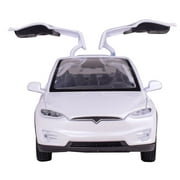 Dsseng Tesla Model X Alloy Car Model Pull Back Vehicles Kids Toys With Sound Light For Children Gifts Boy Toy