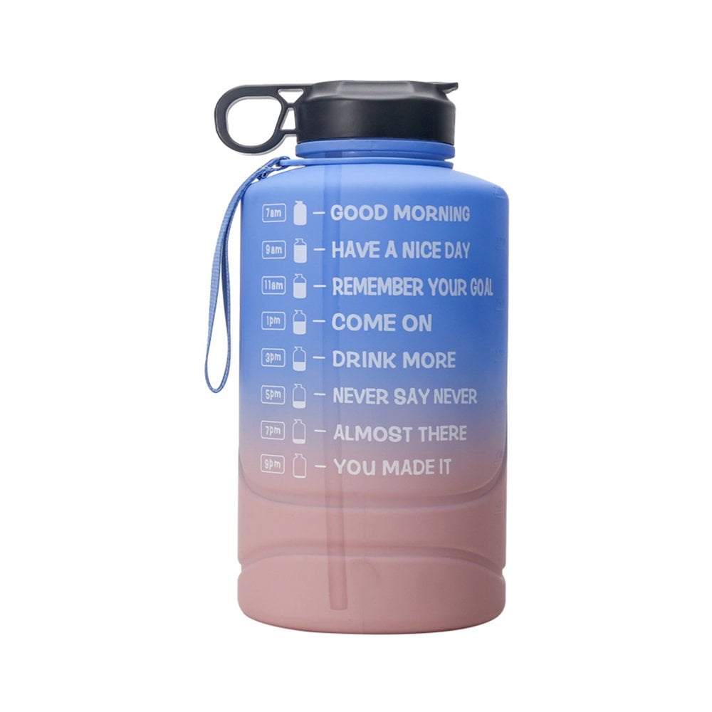 Dsseng Water Bottle Motivational Time Marker Water Jug Portable Half