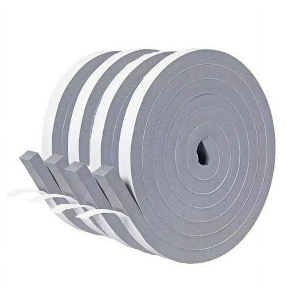 Dsseng Window Air Conditioner Foam Seal Strip - 1/2 Inch Wide X 2/5 Inch Thick, Self Adhesive Weather Stripping Insulation Foam Neoprene Weather Stripping, Total 13 Feet Long (4 X 3.3 Ft Each)
