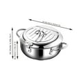 Dssna Household Stainless Steel Fryer With Strainer And Temperature