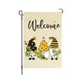 Dssna Spring Garden Flag Sunflower Flower Doll Elderly Pattern Spring Summer Yard Flag Double