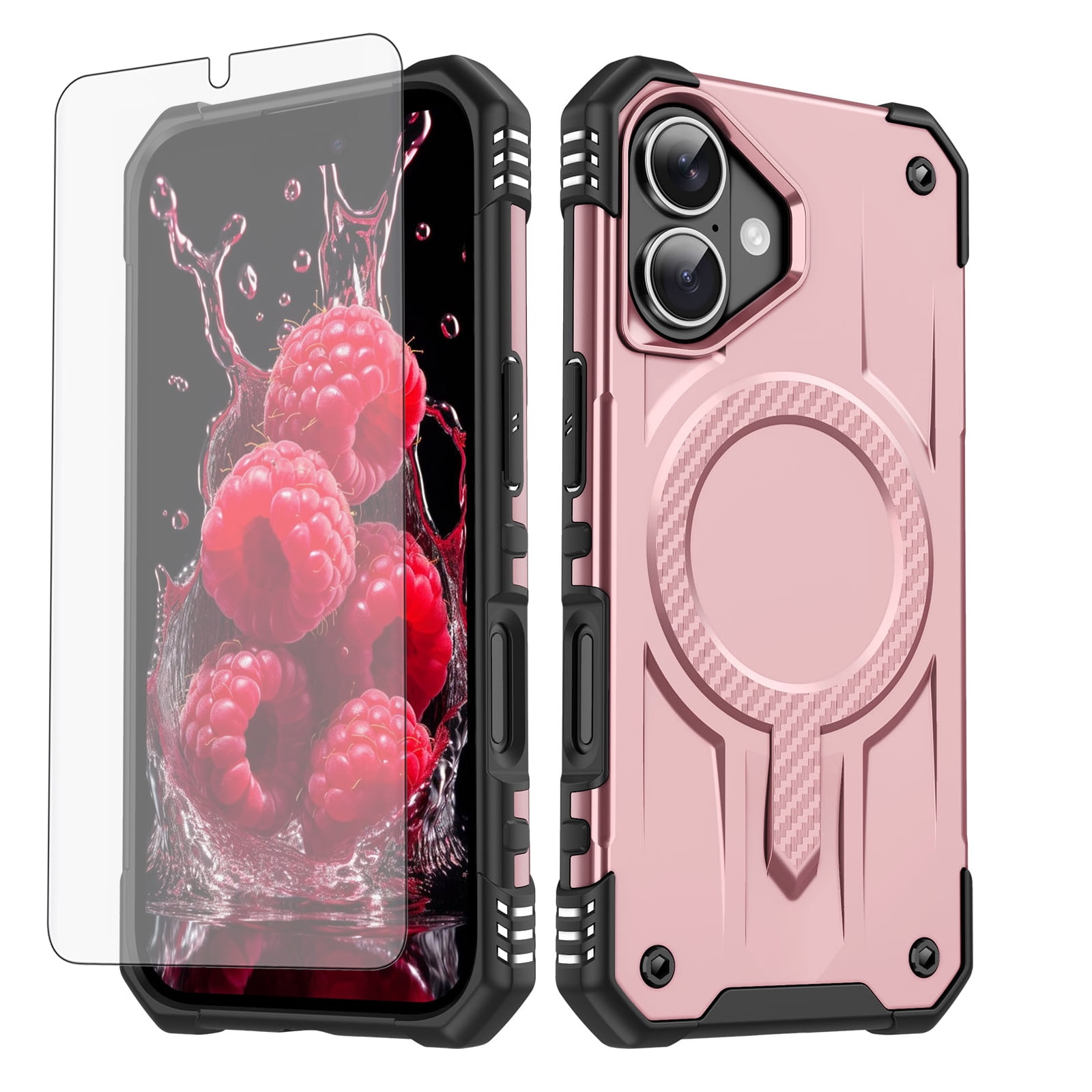 Dswteny Phone Case Compatible with iPhone 17 6.3 inch Magsafe Tempered ...