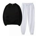 thumbnail image 1 of Dxzfnsa Sweatsuits 2pcs Sets Women's Oversize Solid Color Jogger Sets Long Sleeve Round Neck Sweatshirts and Casual Drawstring Sports Pants Sports Sets, 1 of 4