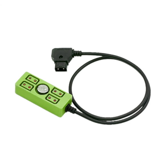 Dtap Spliter Cord with Color Coded Power Branch Male to 4 Port Female D-Tap Adapter Power Supply Wire Cable