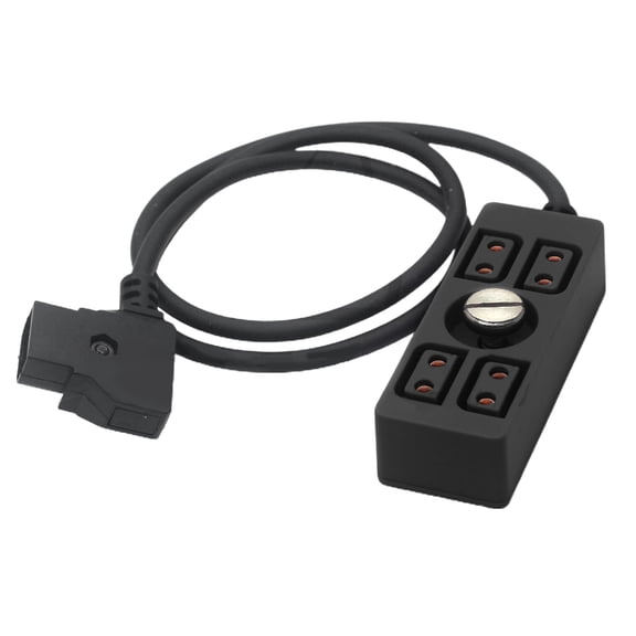 Dtap Spliter Cord with Color Coded Power Branch Male to 4 Port Female D-Tap Adapter Power Supply Wire Cable
