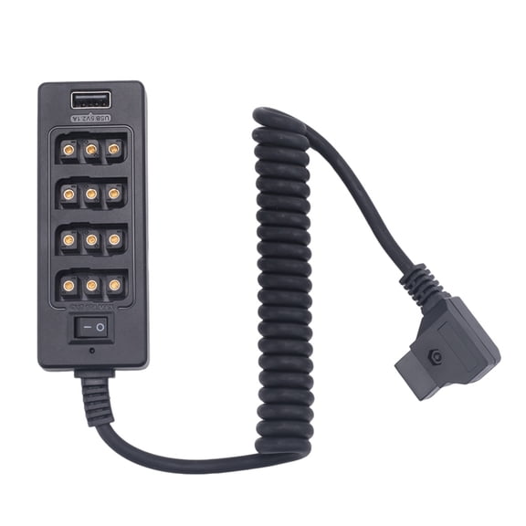 Dtap Splitter Cable with Power Switch D-Tap for V-Mount V Lock, Mount