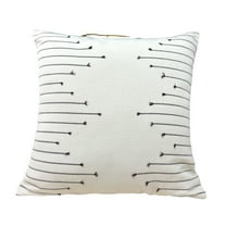 Dtchengua 18x18 Inches Geometric Three-dimensional Pillow Cover With Cotton And Linen Tassel Headboard Pillowcase Throw Pillows