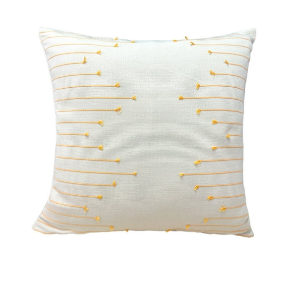 Dtchengua 18x18 Inches Geometric Three-dimensional Pillow Cover With Cotton And Linen Tassel Headboard Pillowcase Throw Pillows