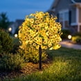 thumbnail image 1 of Dtchengua 2 Pack Artificial Topiary Ball Trees With Light for Outdoor, UV Resistant Fake Plants Shrubs Bushes,Realistic Faux Flowers Greenery Spring Deko for Front Porch,Garden,Yard,Patio (Yellow), 1 of 6