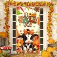 thumbnail image 1 of Dtchengua Autumn Thanksgiving Door Cover - 71x36Inch Hello Fall Farm Cartoon Cow Design for Home , Thanksgiving Party Supplies, 1 of 6