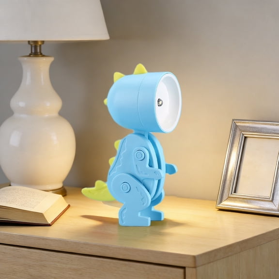 Dtchengua Birthday Gift Mini Night Light - Cute Dinosaur Shape Desk Lamp with Soft Glow, Safe for Kids‘ Bedroom, Nursery & Decor(Blue)
